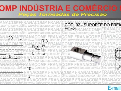 01 – GUIA FREIO A DISCO // SUPORTE DO FREIO